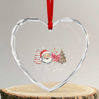 Funny Tis The Season Christmas Heart Crystal Glass Ornament Xmas Holiday Family Matching Santa Xmas Tree - Wonder Print Shop