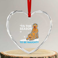 Funny Tis The Season To Be Naughty Dirty Christmas Heart Crystal Glass Ornament Xmas Adult Humor - Wonder Print Shop