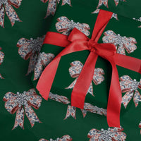 Funny Toile Folk Art Scandinavian Coquette Bow Christmas Wrapping Paper Roll - Wonder Print Shop