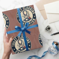 Funny Toilet Clogging Champion Badge Meme Wrapping Paper Roll for Poop Legends Gut Bomb Gladiators - Wonder Print Shop
