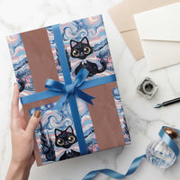 Funny Transgender Cat Starry Night Wrapping Paper Roll LGBTQ Pride Support Gift