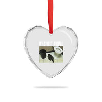 Funny Trashed Panda My Spirit Animal Heart Crystal Glass Ornament Drunk Raccoon in Toilet Meme Hot Mess - Wonder Print Shop