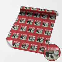 Funny Trashed Panda My Spirit Animal Wrapping Paper Roll Drunk Raccoon in Toilet Meme Hot Mess - Wonder Print Shop
