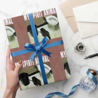 Funny Trashed Panda My Spirit Animal Wrapping Paper Roll Drunk Raccoon in Toilet Meme Hot Mess - Wonder Print Shop