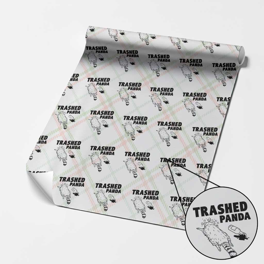 Funny Trashed Panda Wrapping Paper Roll Drunk Raccoon Meme Hot Mess - Wonder Print Shop