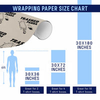Funny Trashed Panda Wrapping Paper Roll Drunk Raccoon Meme Hot Mess - Wonder Print Shop