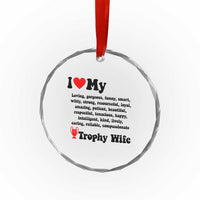 Funny Trophy Wife Quote Crystal Glass Ornament Loving Gorgeous Smart Wife Appreciation Gift