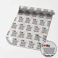 Funny Trophy Wife Quote Wrapping Paper Roll Loving Gorgeous Smart Wife Appreciation Gift