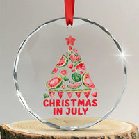 Funny Tropical Xmas Crystal Glass Ornament Watermelon Summer Christmas Tree TS09