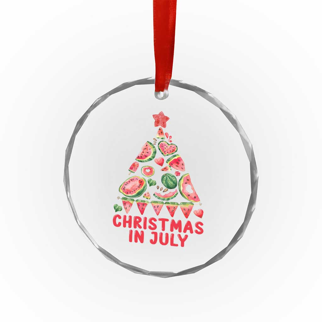 Funny Tropical Xmas Crystal Glass Ornament Watermelon Summer Christmas Tree TS09