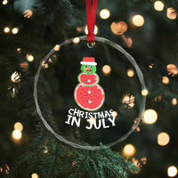 Funny Tropical Xmas Crystal Glass Ornament Watermelon Summer Snowman TS09