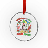 Funny Tropical Xmas Nurse Squad Crystal Glass Ornament TS09