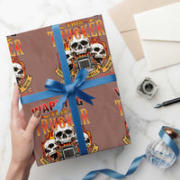 Funny Truck Driver Skull Wrapping Paper Roll Warning This Trucker Doesn't Play Well With Stupid People - Wonder Print Shop
