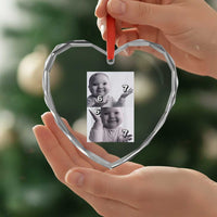 Funny Tuff Baby 67 Meme Heart Crystal Glass Ornament Viral AI Niche Baby Six Seven Hand Gesture - Wonder Print Shop