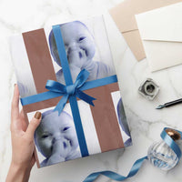 Funny Tuff Baby Giggling Meme Wrapping Paper Roll Viral AI Niche Baby Holding Laugh Photo - Wonder Print Shop