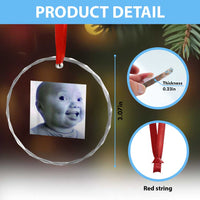 Funny Tuff Baby Side Eye Meme Crystal Glass Ornament Viral AI Niche Baby Face Reaction - Wonder Print Shop