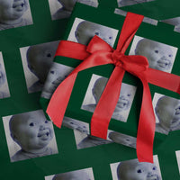 Funny Tuff Baby Side Eye Meme Wrapping Paper Roll Viral AI Niche Baby Face Reaction - Wonder Print Shop