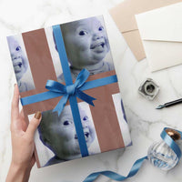 Funny Tuff Baby Side Eye Meme Wrapping Paper Roll Viral AI Niche Baby Face Reaction - Wonder Print Shop