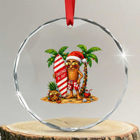 Funny Tung Tung Sahur Christmas In July Crystal Glass Ornament Beach Party Vacation