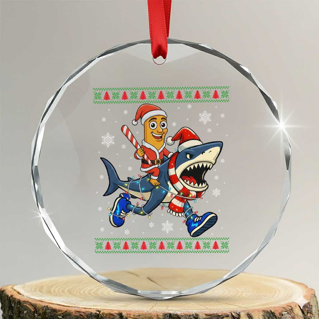 Funny Tung Tung Sahur Riding Tralala Crystal Glass Ornament Ugly Chritstmas Italian Brainrot Meme - Wonder Print Shop