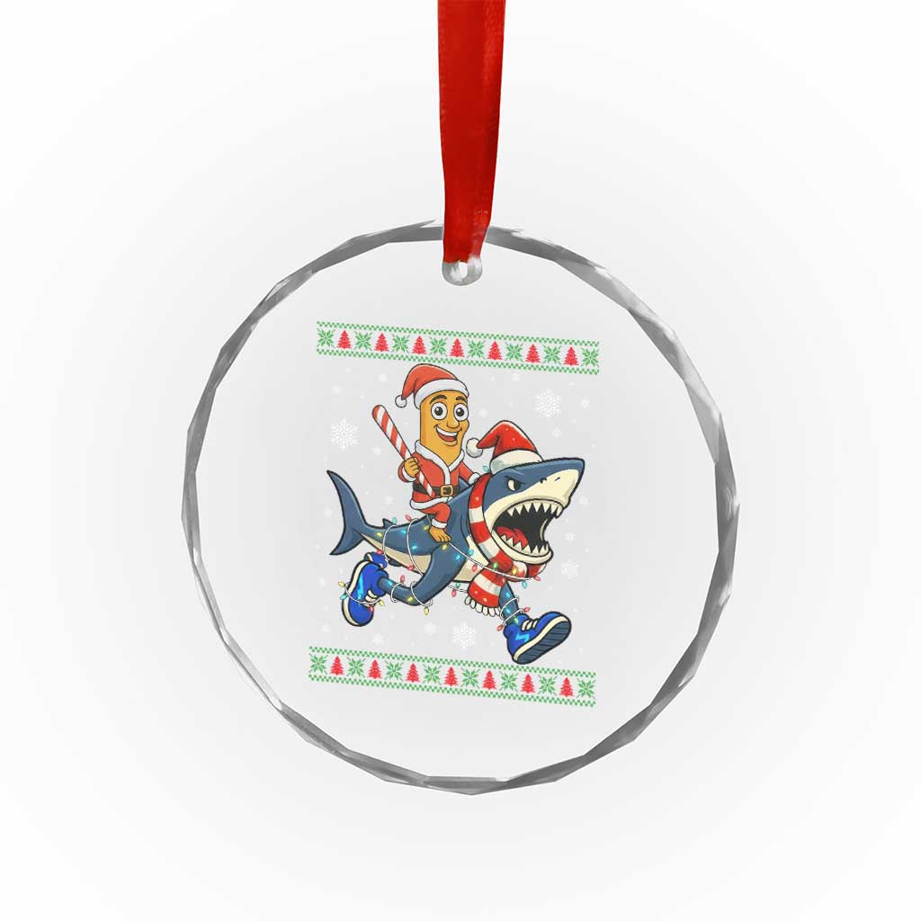 Funny Tung Tung Sahur Riding Tralala Crystal Glass Ornament Ugly Chritstmas Italian Brainrot Meme - Wonder Print Shop