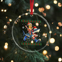 Funny Tung Tung Sahur Riding Tralala Crystal Glass Ornament Ugly Chritstmas Italian Brainrot Meme - Wonder Print Shop