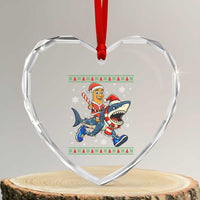 Funny Tung Tung Sahur Riding Tralala Heart Crystal Glass Ornament Ugly Chritstmas Italian Brainrot Meme - Wonder Print Shop