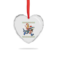 Funny Tung Tung Sahur Riding Tralala Heart Crystal Glass Ornament Ugly Chritstmas Italian Brainrot Meme - Wonder Print Shop