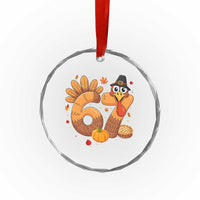 Funny Turkey Six And Seven Meme Crystal Glass Ornament Thanksgiving Gift - Wonder Print Shop