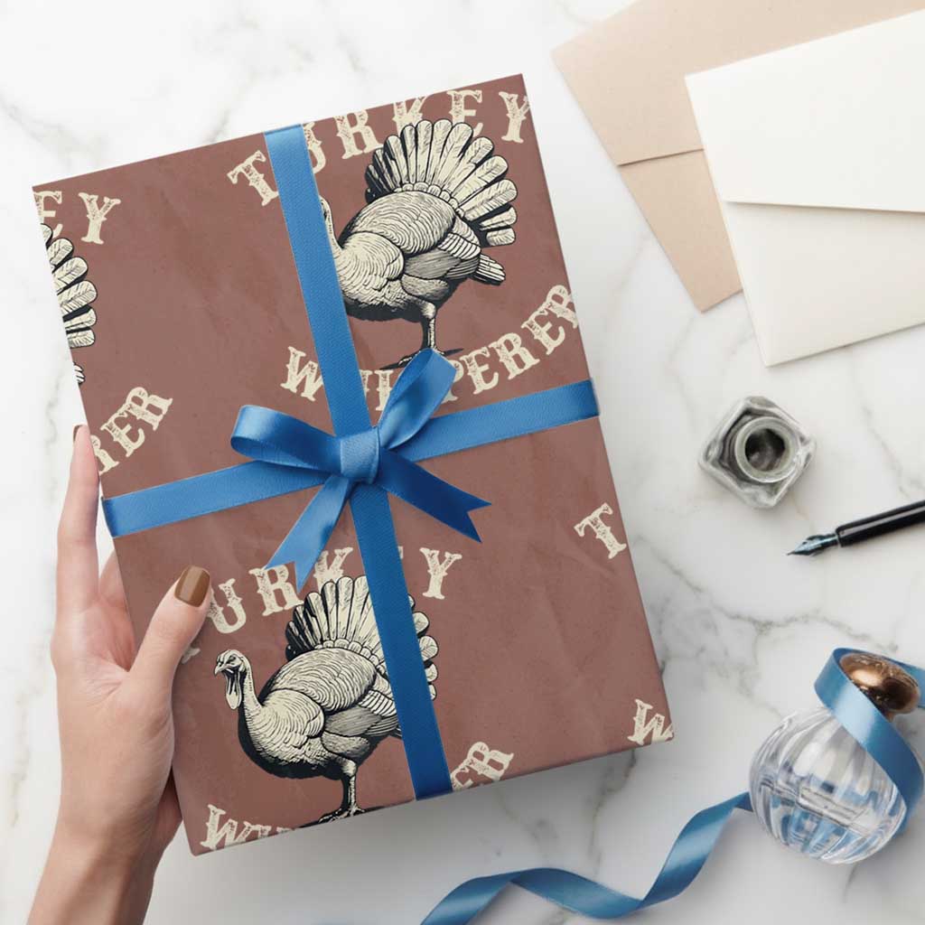Funny Turkey Whisperer Wrapping Paper Roll Thanksgiving Turkey Hunting Season - Wonder Print Shop