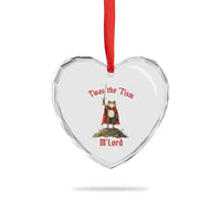 Funny Twas The Tism M Lord Medieval Knight Frog Heart Crystal Glass Ornament