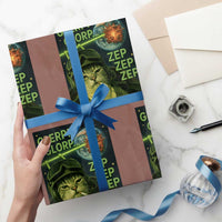 Funny UFO Alien Cat Selfie Wrapping Paper Roll Retro Space Sci-Fi Cat Pilot - Wonder Print Shop