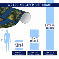 Funny UFO Alien Cat Selfie Wrapping Paper Roll Retro Space Sci-Fi Cat Pilot - Wonder Print Shop