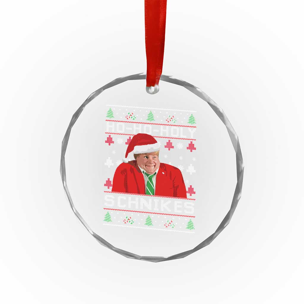 Funny Ugly Christmas Crystal Glass Ornament Chris Holy Schnikes Farley - Wonder Print Shop