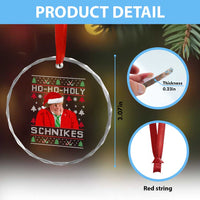 Funny Ugly Christmas Crystal Glass Ornament Chris Holy Schnikes Farley - Wonder Print Shop