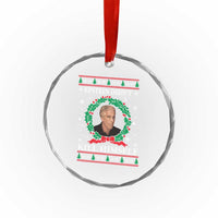 Funny Ugly Christmas Crystal Glass Ornament Epstein Didnt Kill Himself - Wonder Print Shop