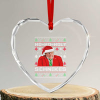 Funny Ugly Christmas Heart Crystal Glass Ornament Chris Holy Schnikes Farley - Wonder Print Shop