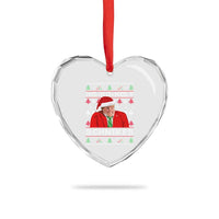 Funny Ugly Christmas Heart Crystal Glass Ornament Chris Holy Schnikes Farley - Wonder Print Shop