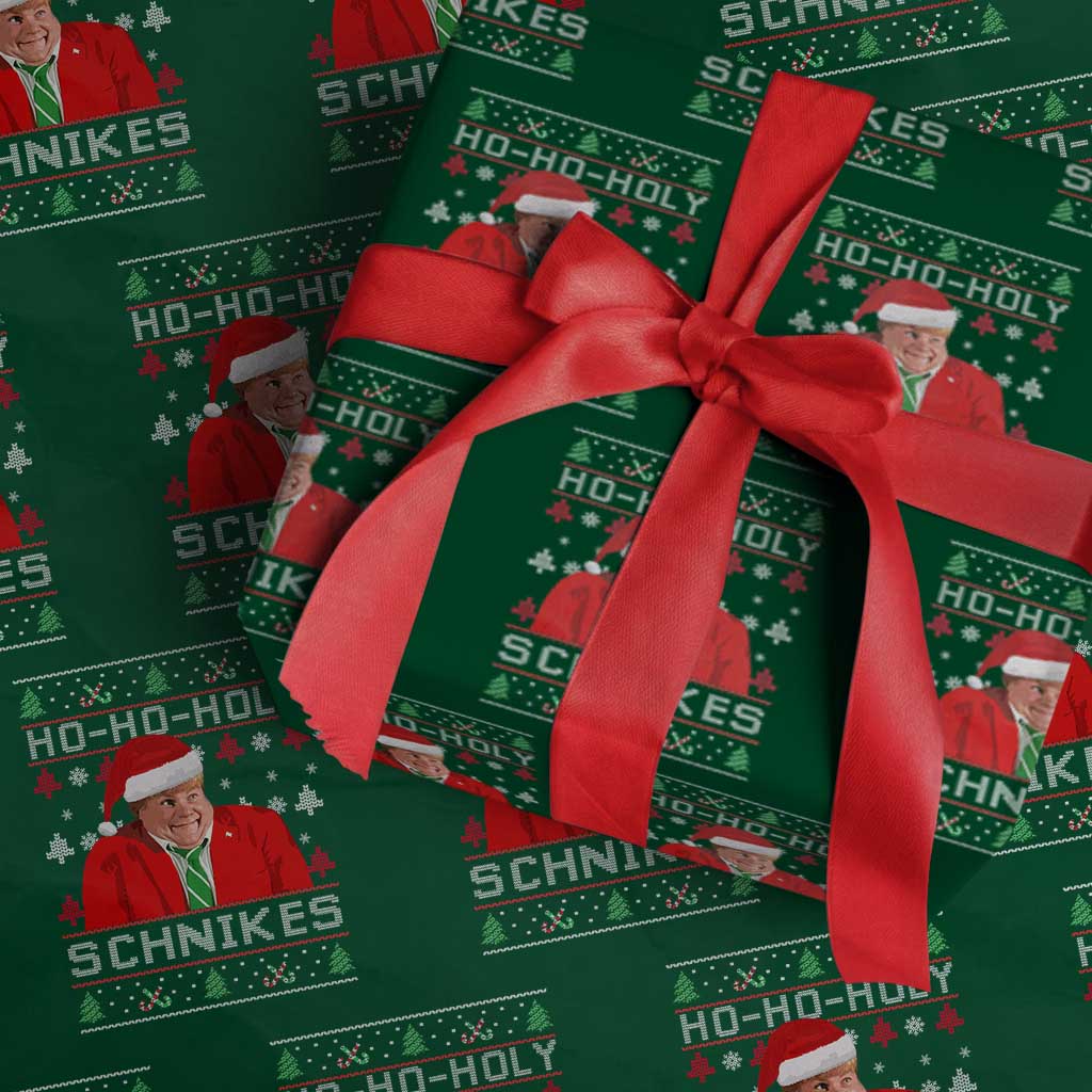 Funny Ugly Christmas Wrapping Paper Roll Chris Holy Schnikes Farley - Wonder Print Shop