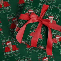 Funny Ugly Christmas Wrapping Paper Roll Chris Holy Schnikes Farley - Wonder Print Shop