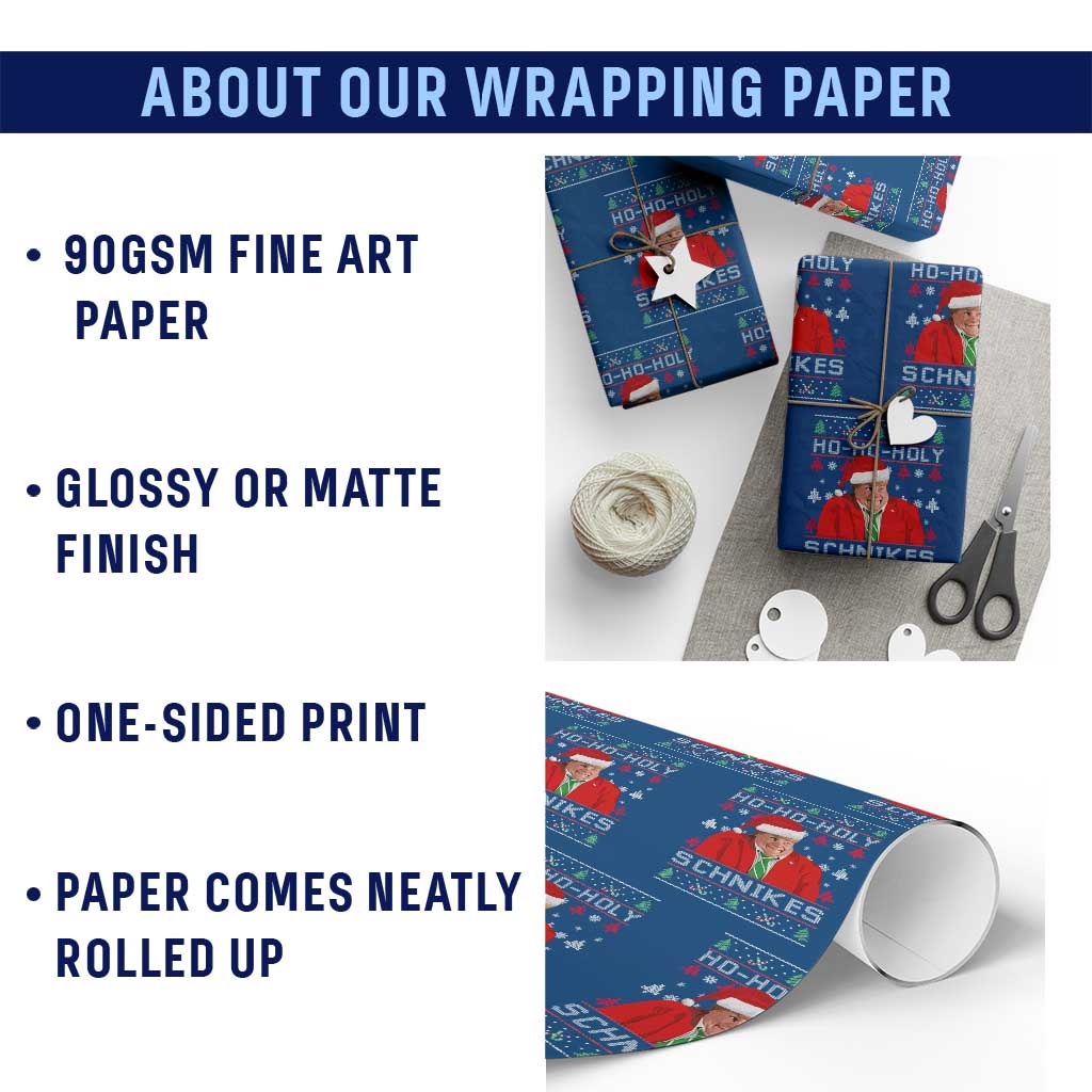 Funny Ugly Christmas Wrapping Paper Roll Chris Holy Schnikes Farley - Wonder Print Shop