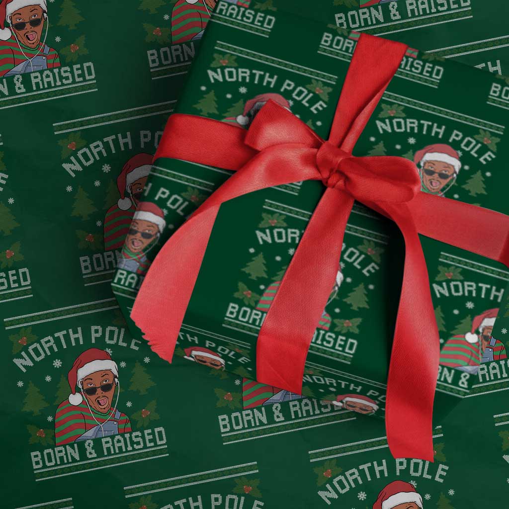 Funny Ugly Christmas Wrapping Paper Roll Fresh North Pole Born Raised Prince - Wonder Print Shop