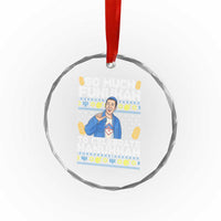 Funny Ugly Hanukkah Crystal Glass Ornament So Much Funukah To Celebrate Hanukkah Sandler - Wonder Print Shop