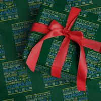 Funny Ugly Hanukkah Wrapping Paper Roll Imagine Your Cellphone Chanukah Jewish - Wonder Print Shop