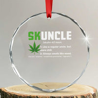 Funny Uncle Weed Smoker Crystal Glass Ornament Skuncle Definition Funny Weed Pot Cannabis Marijuana