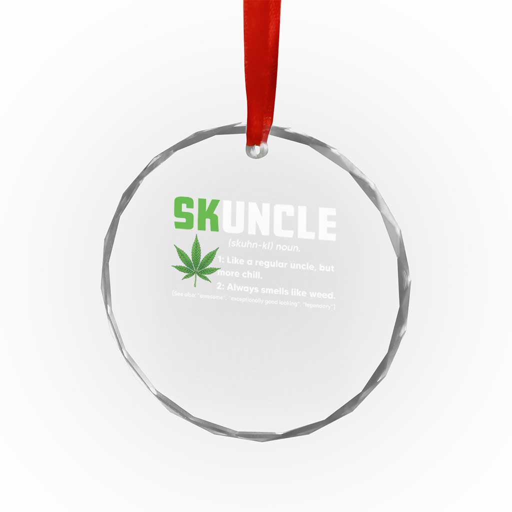 Funny Uncle Weed Smoker Crystal Glass Ornament Skuncle Definition Funny Weed Pot Cannabis Marijuana