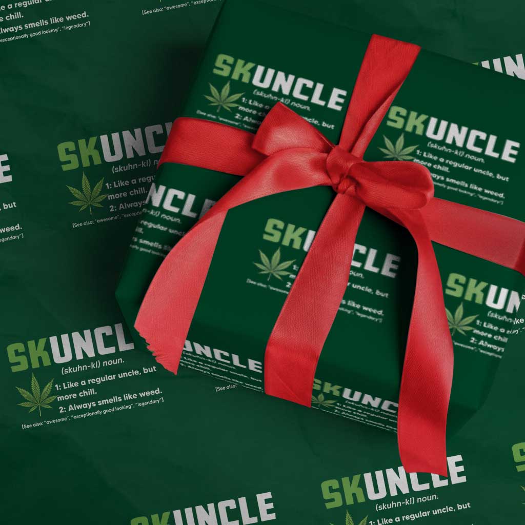 Funny Uncle Weed Smoker Wrapping Paper Roll Skuncle Definition Funny Weed Pot Cannabis Marijuana