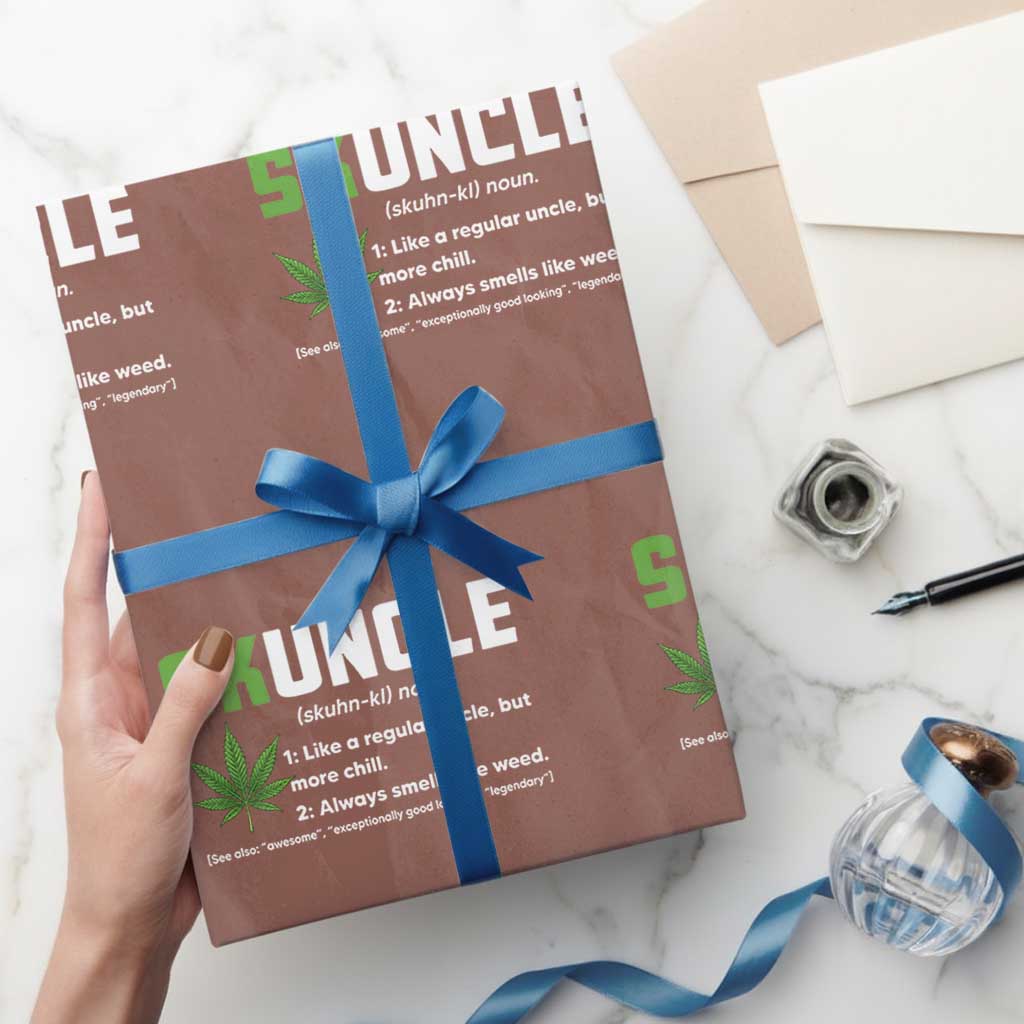 Funny Uncle Weed Smoker Wrapping Paper Roll Skuncle Definition Funny Weed Pot Cannabis Marijuana