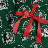 Funny Unholy Nun Wrapping Paper Roll Please Do Not Feed The Whores Drugs