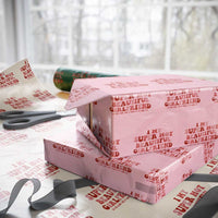Funny Valentine Couple Quotes Wrapping Paper Roll I Love My Super Hot Girlfriend - Wonder Print Shop
